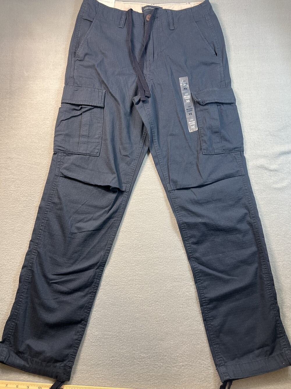 Aéropostale Men's Navy Blue Jogger Pants XS Drawstring Cotton Casual Wear - Picture 1 of 10